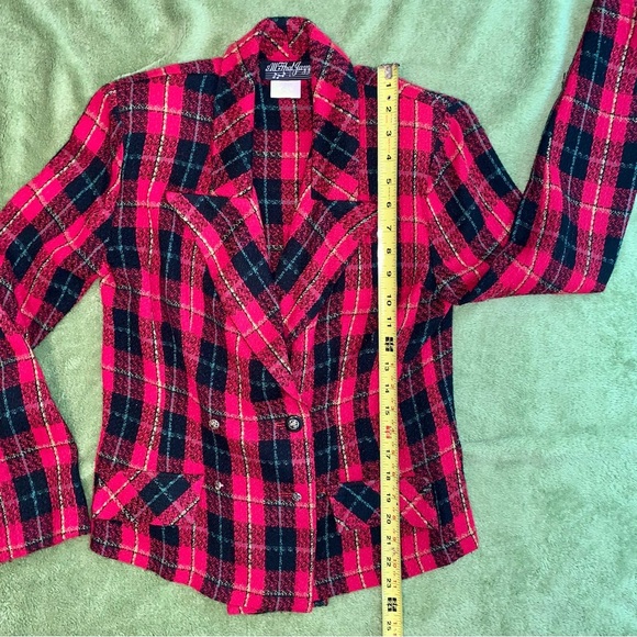 Plaid Women's Jacket - Red and Black size 7/8 - Picture 4 of 8